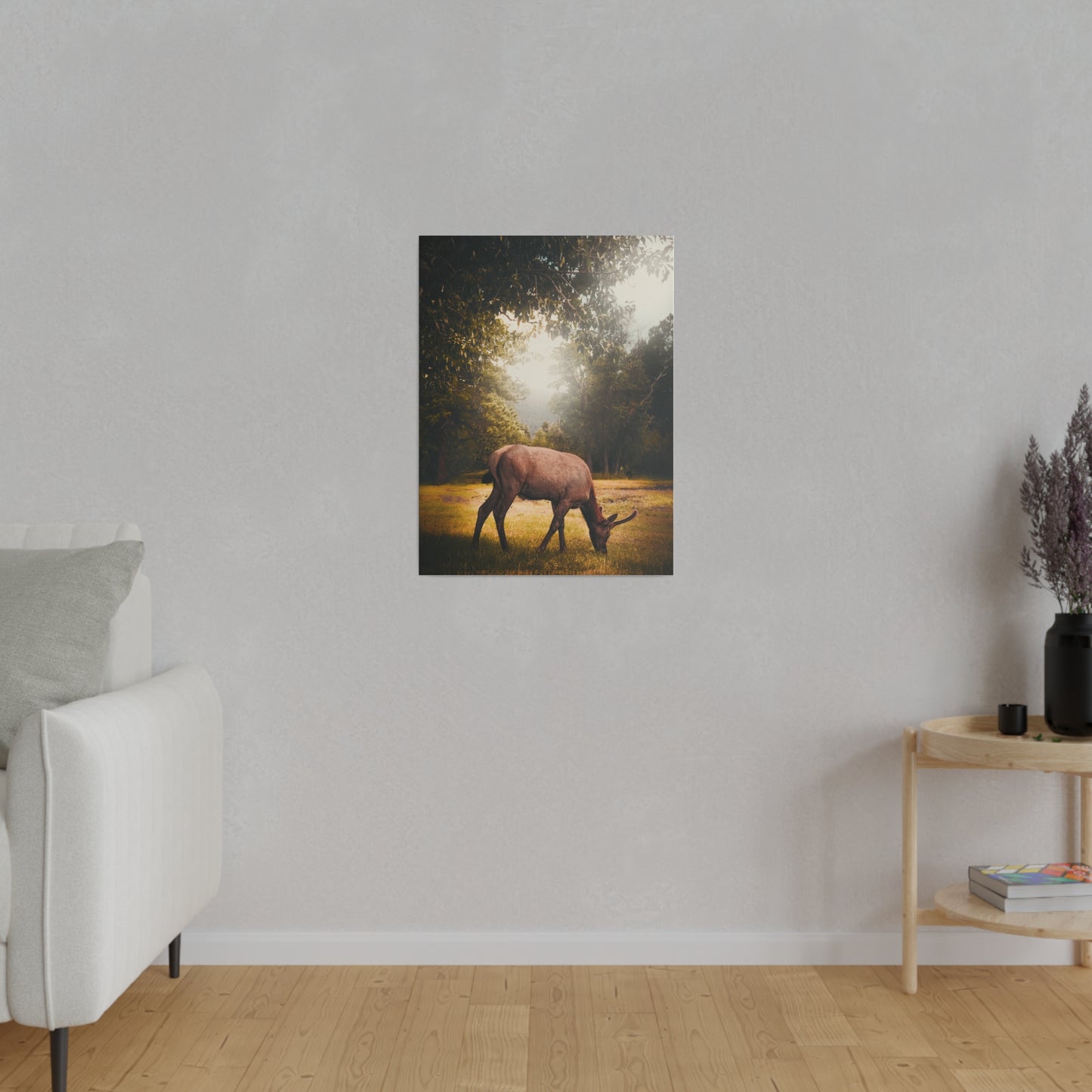 "Golden Hour Elk" on Matte Canvas, Stretched, 0.75"