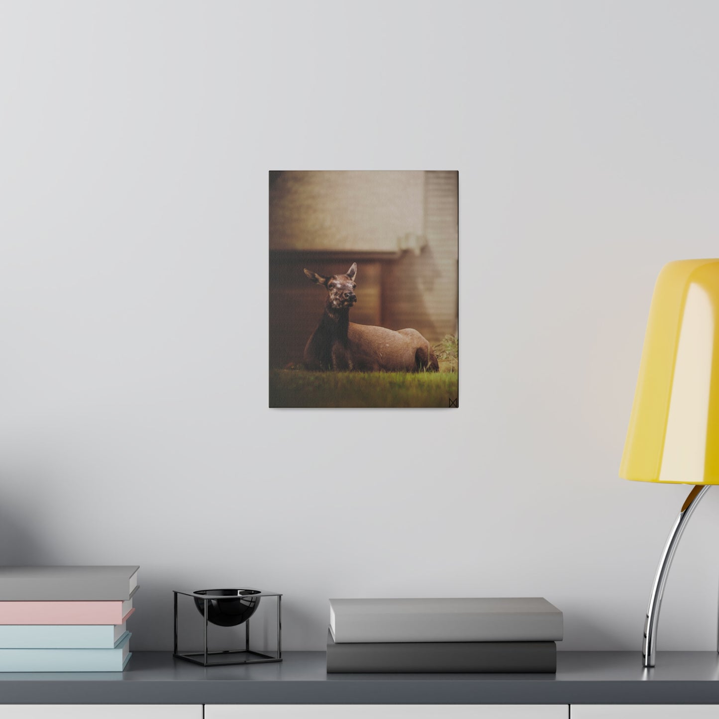 "Piebald Elk" on Matte Canvas, Stretched, 0.75"