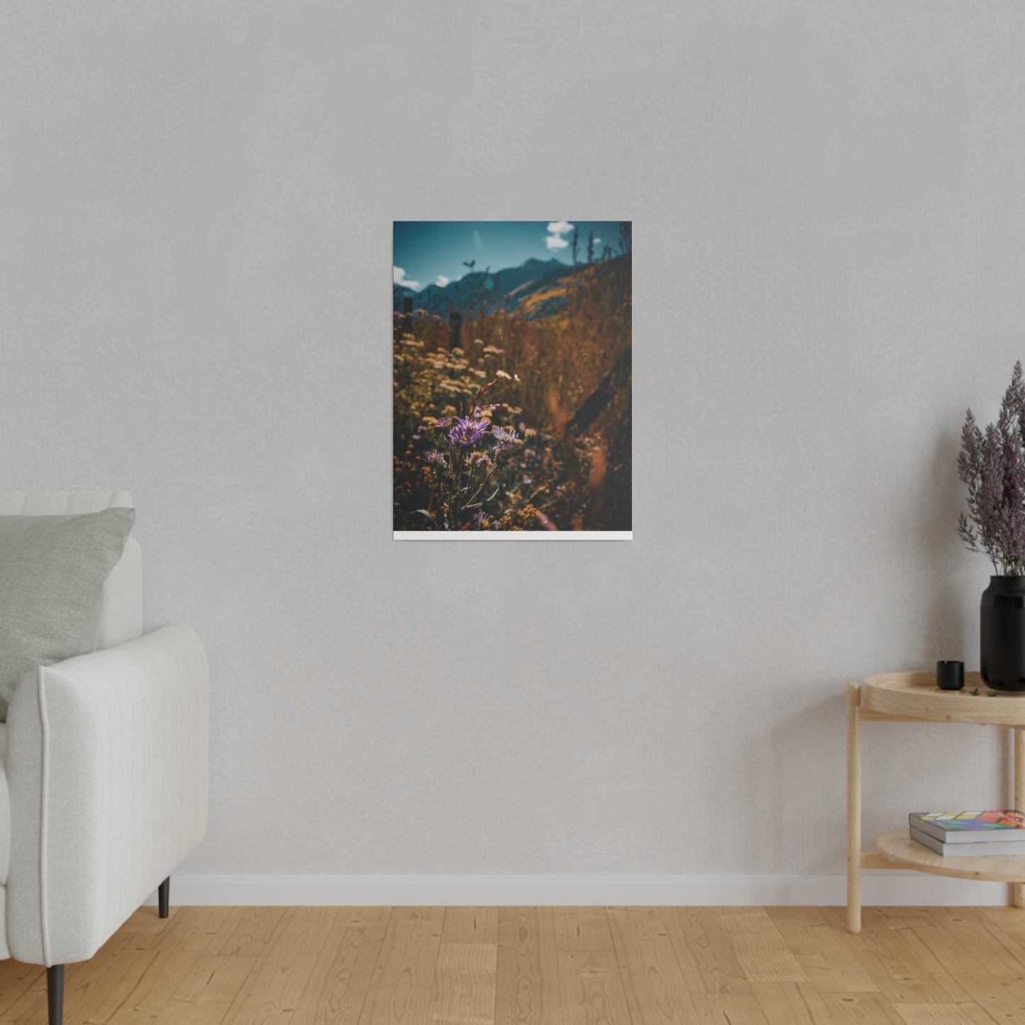 "Mountain Blooms in the Sunlight" on Matte Canvas, Stretched, 0.75"