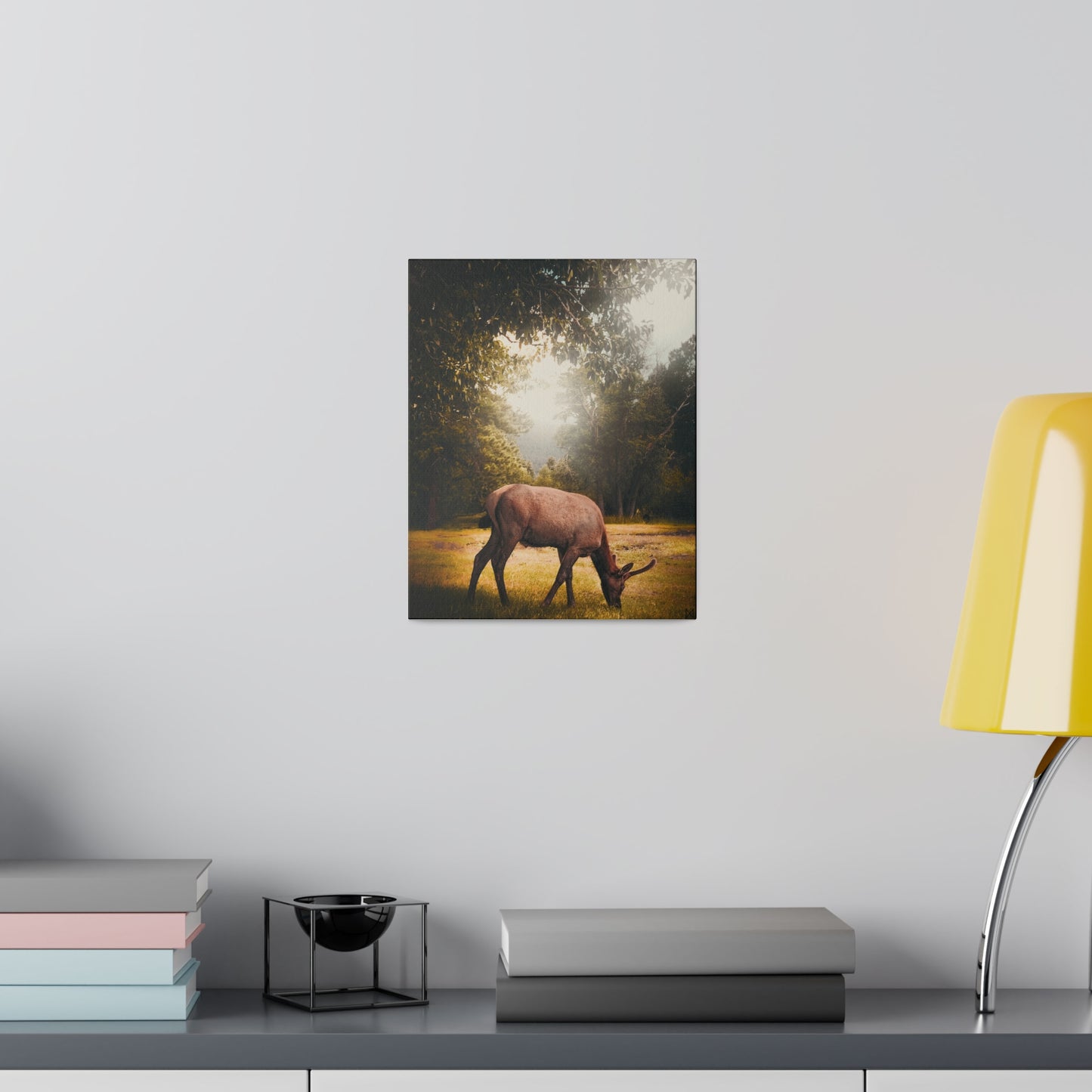 "Golden Hour Elk" on Matte Canvas, Stretched, 0.75"