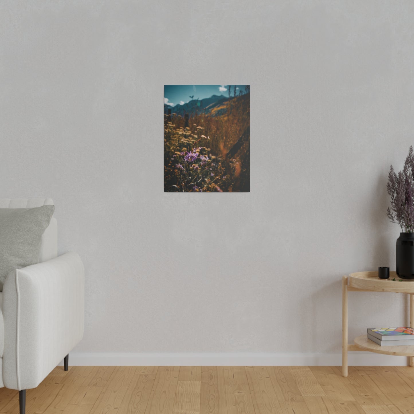 "Mountain Blooms in the Sunlight" on Matte Canvas, Stretched, 0.75"