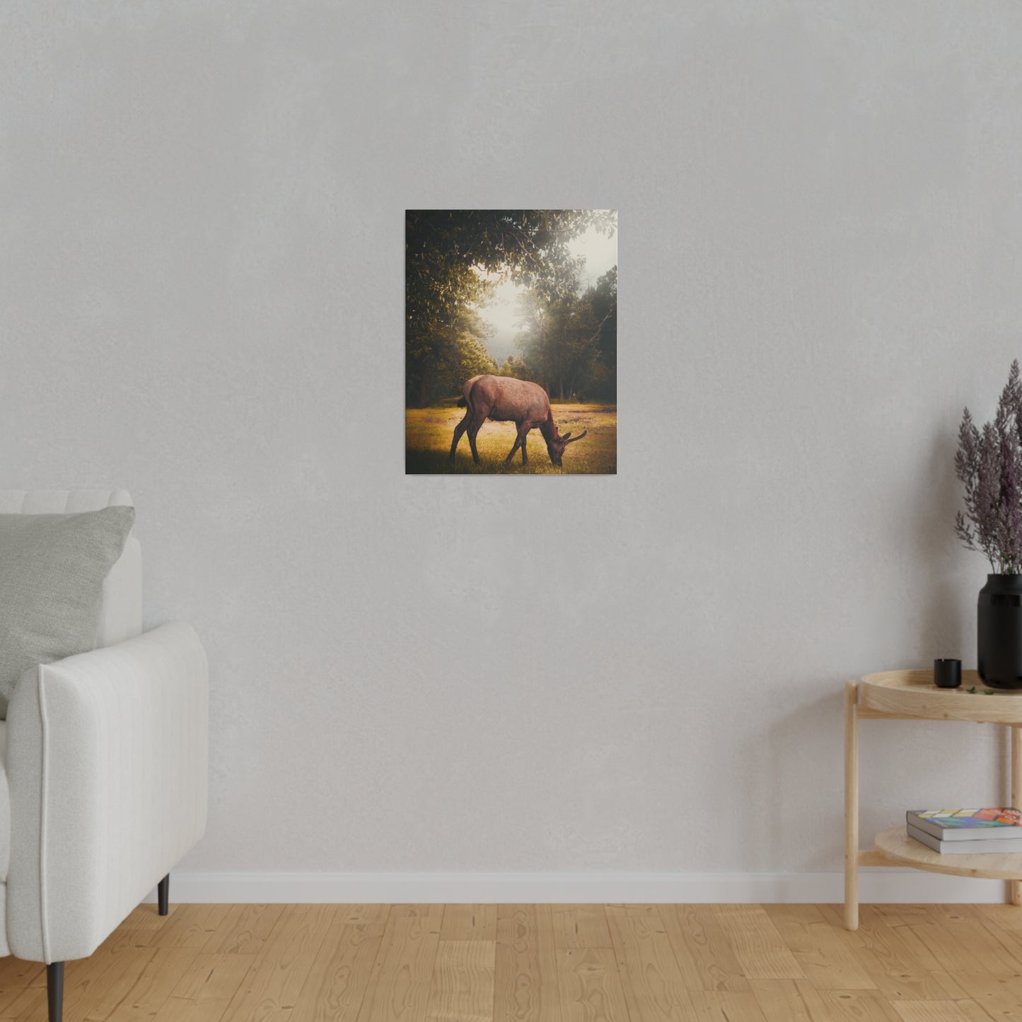 "Golden Hour Elk" on Matte Canvas, Stretched, 0.75"