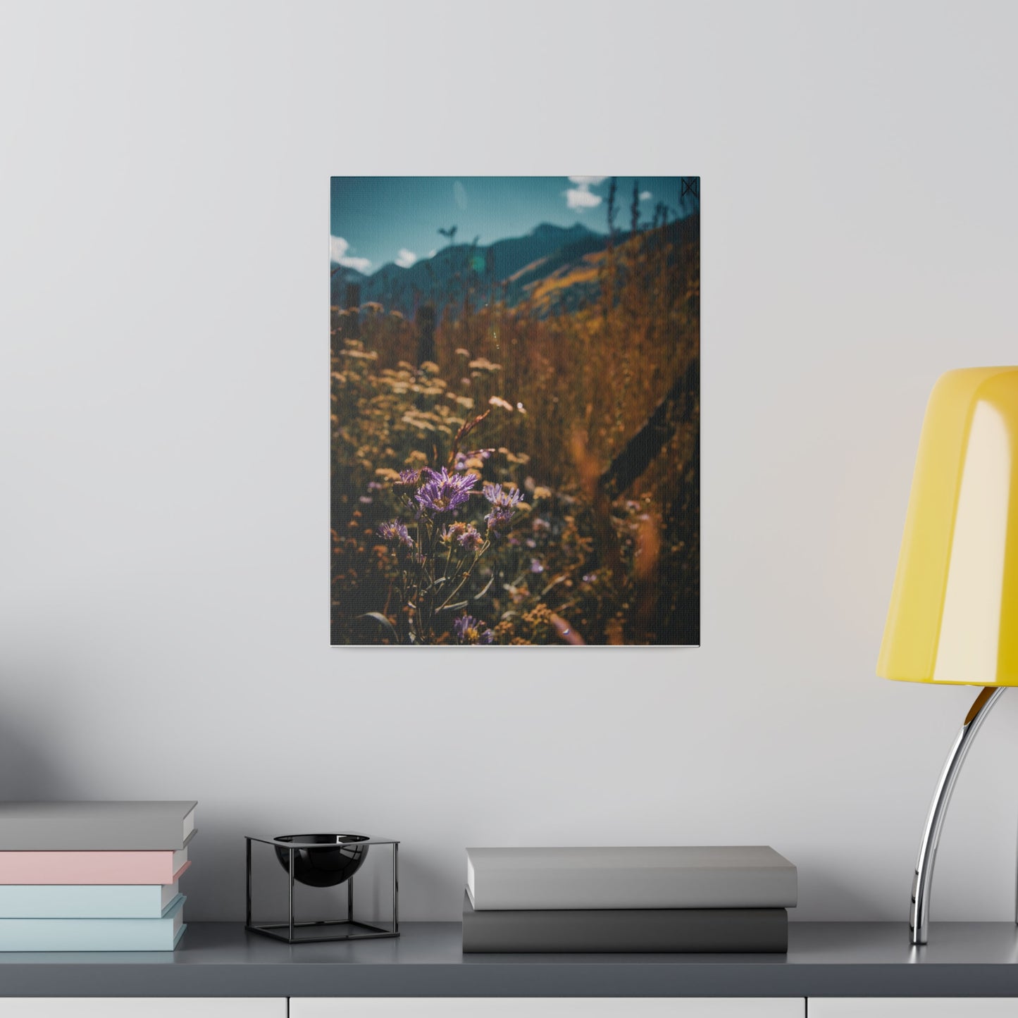 "Mountain Blooms in the Sunlight" on Matte Canvas, Stretched, 0.75"