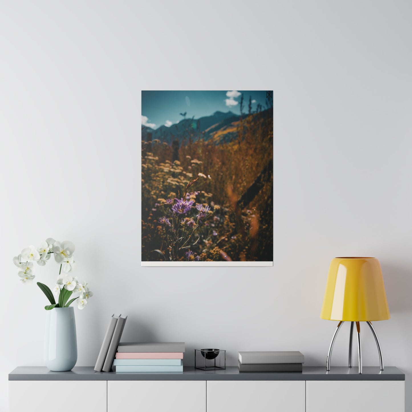 "Mountain Blooms in the Sunlight" on Matte Canvas, Stretched, 0.75"